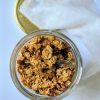 baked honey cinnamon granola in a jar