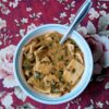 Dal Dhokli served in bowl on table