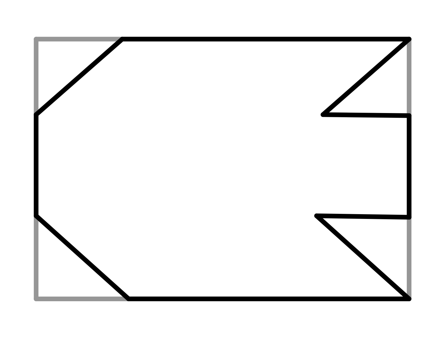 Danish diagram with corners and triangles cut out