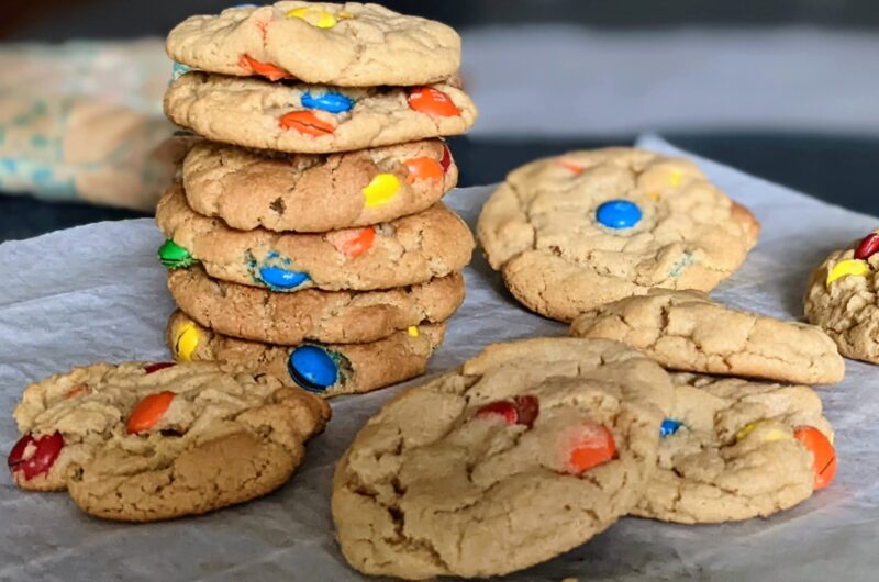 Eggless M&M Cookies